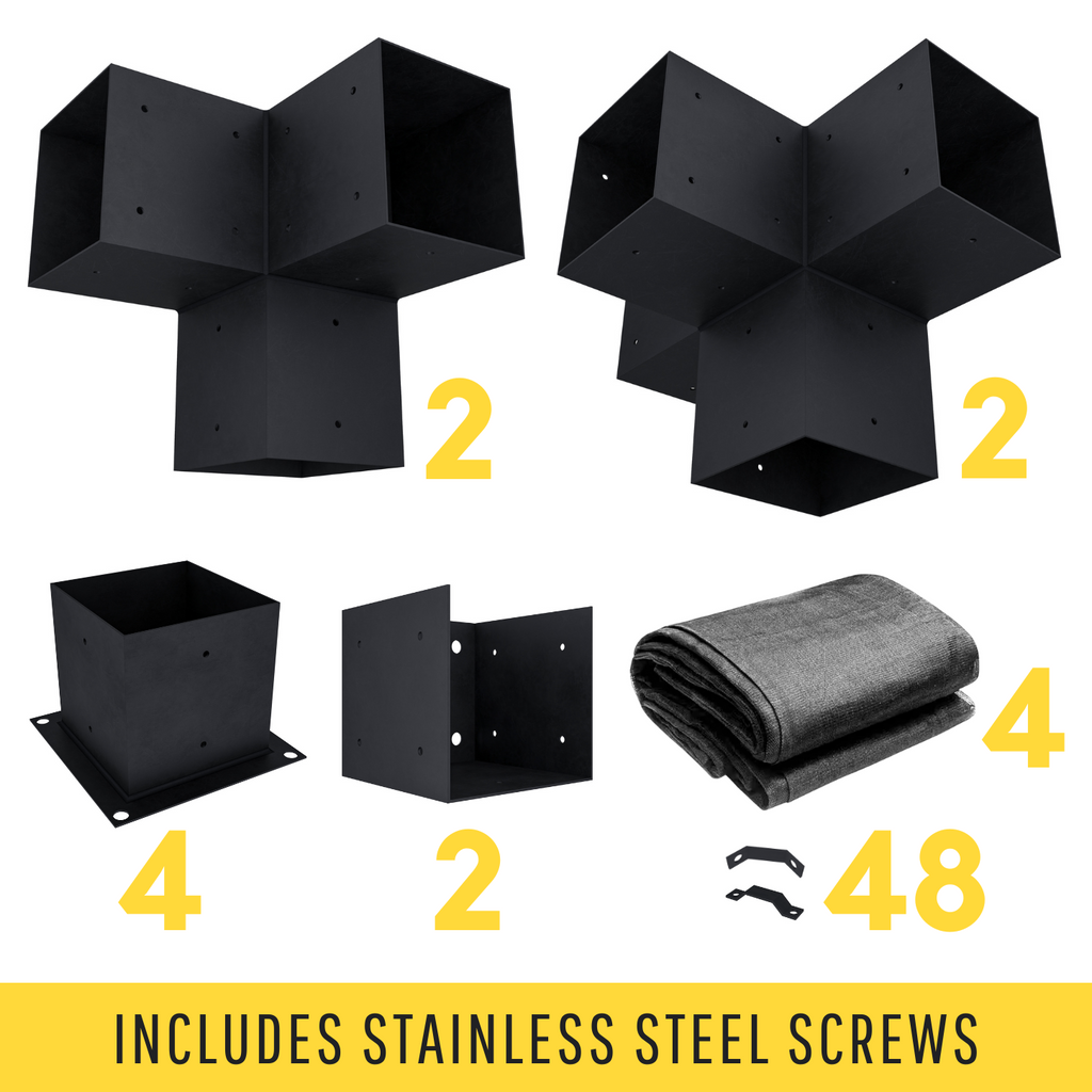 Kit for a Canopy Pergola w/ Pergola Privacy Screen(s)