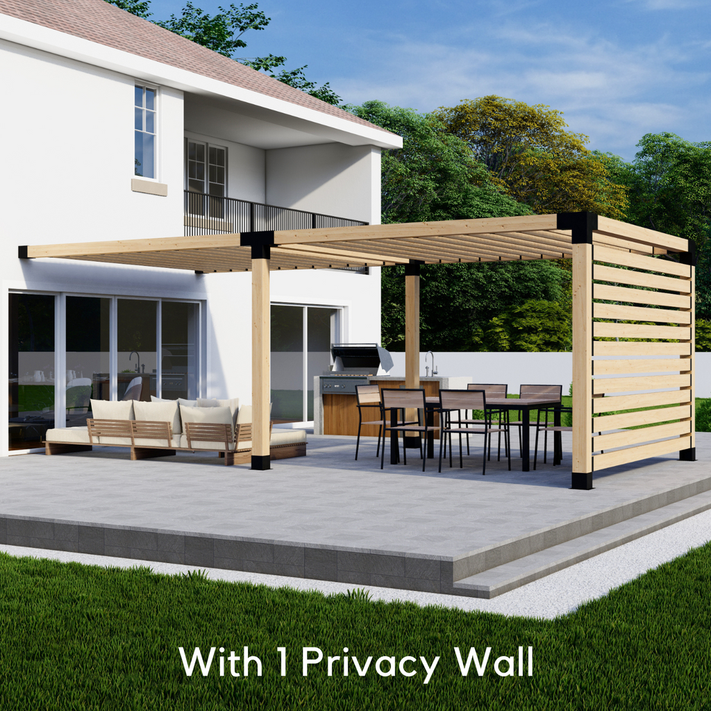 Wood and Steel Shade Pergola Kit