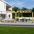 Kit for a Wall-Mounted Pergola With Roof