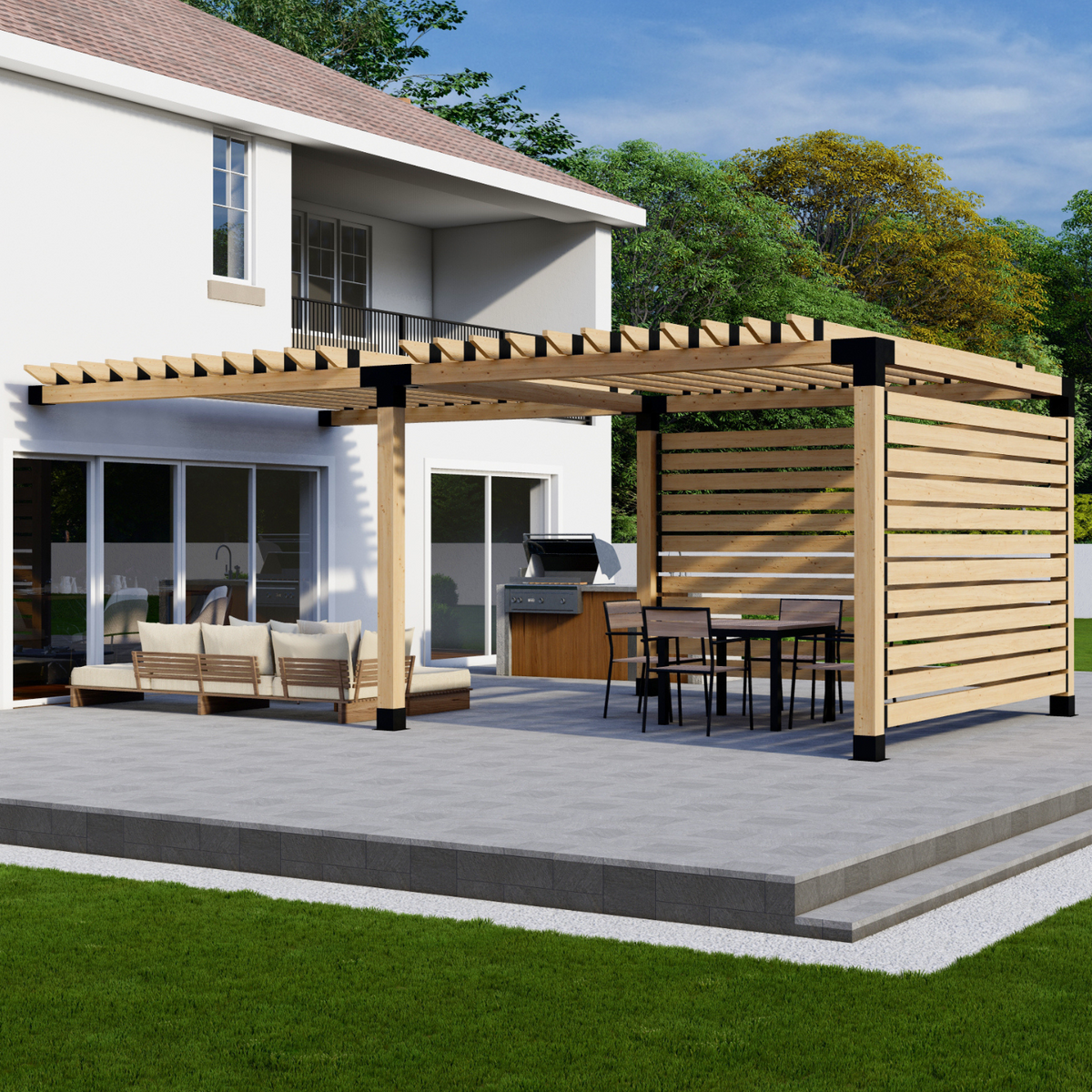 Kit for a Pergola Attached to Front of House (or Back)