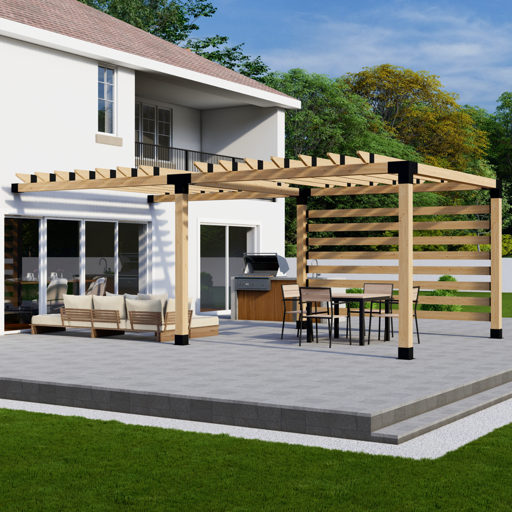 Modern Slatted Pergola Kit