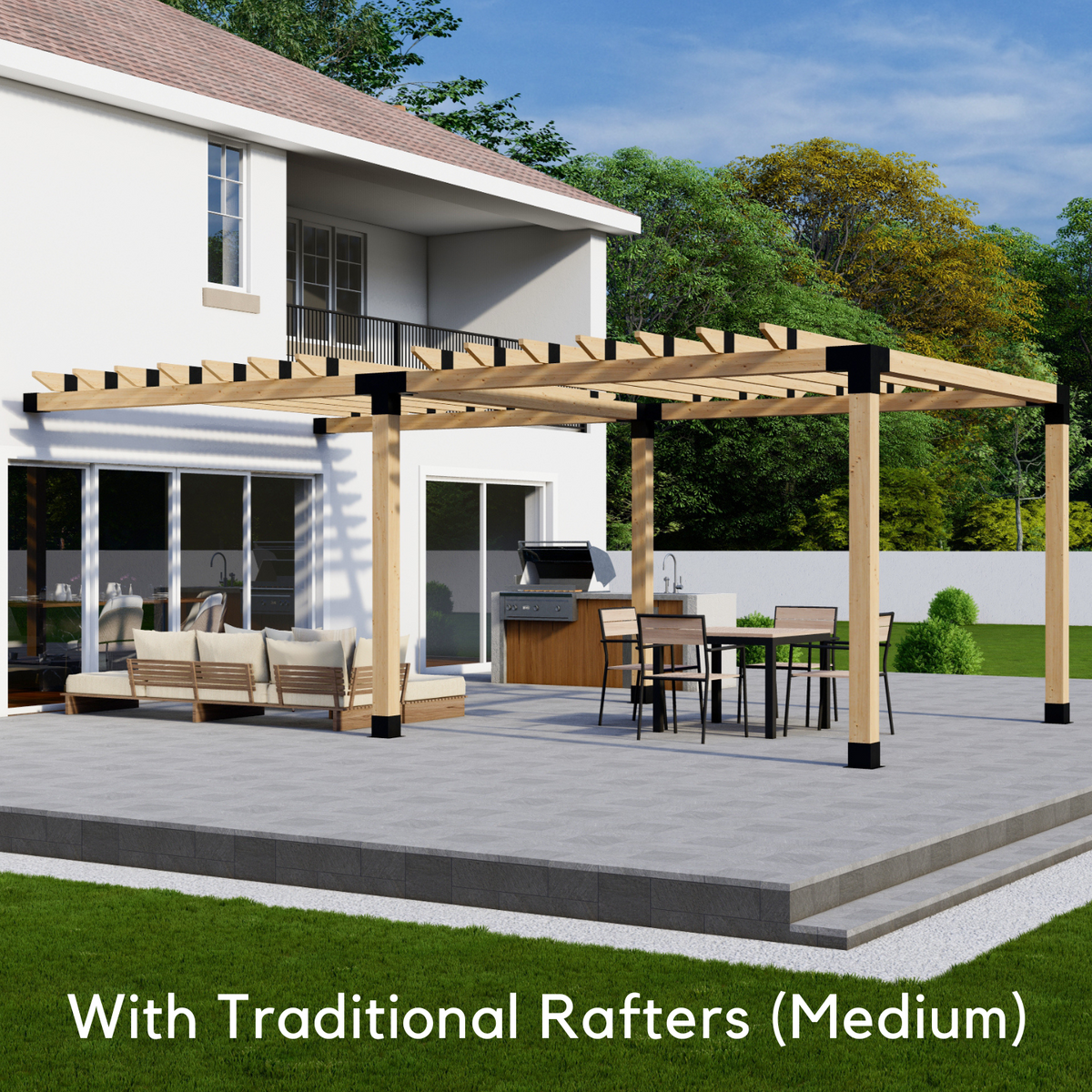 Bracket Kit for Building a Steel-Framed Pergola
