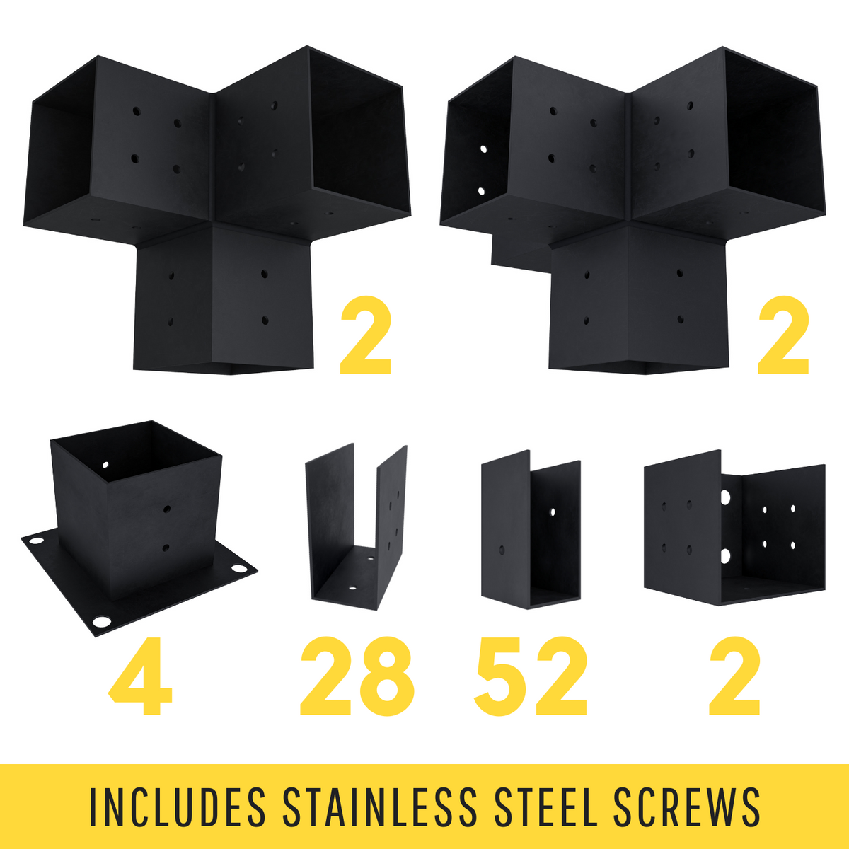 4x4 Pergola Brackets Kit