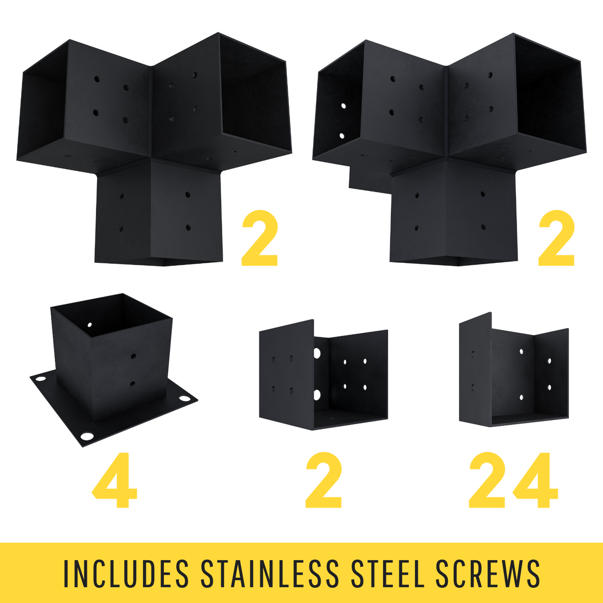 Bracket Kit for an Attached Wood Pergola