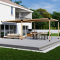 Wall-Mounted Pergola Kit With Roof