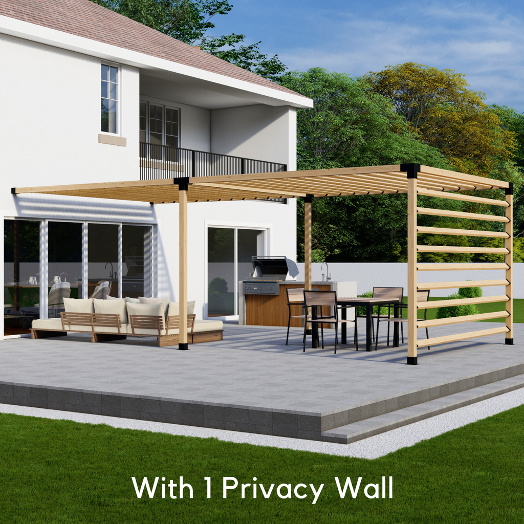 Kit for Building a Pergola Connected to House
