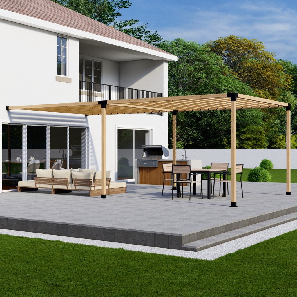 Kit for Building a Pergola Connected to House