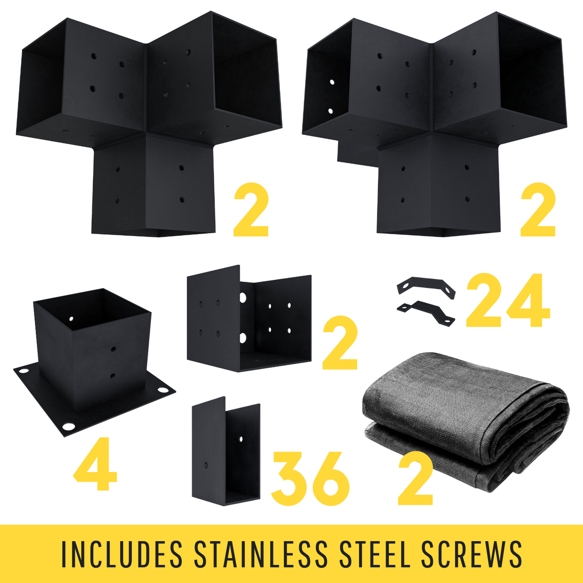 Pergola Grid Brackets Kit