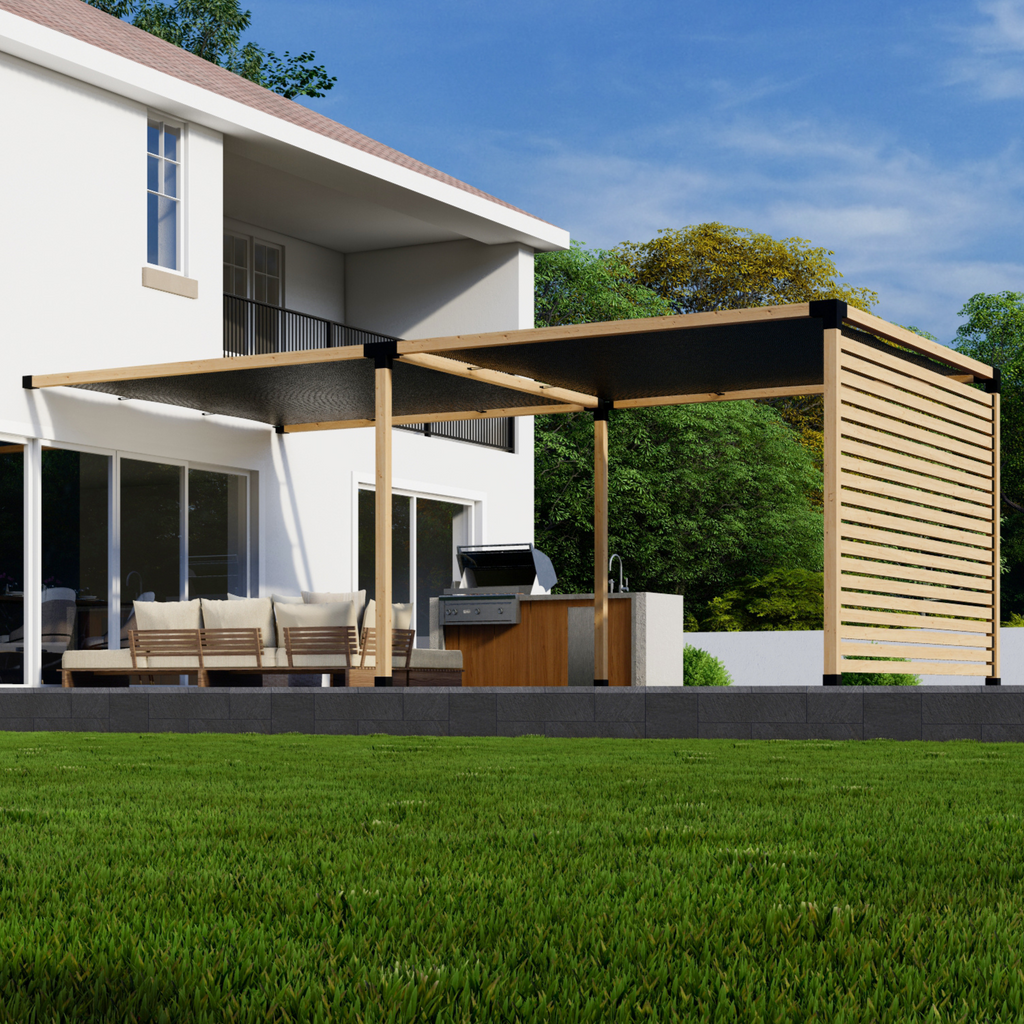 Kit for Building a Pergola Over Existing Deck