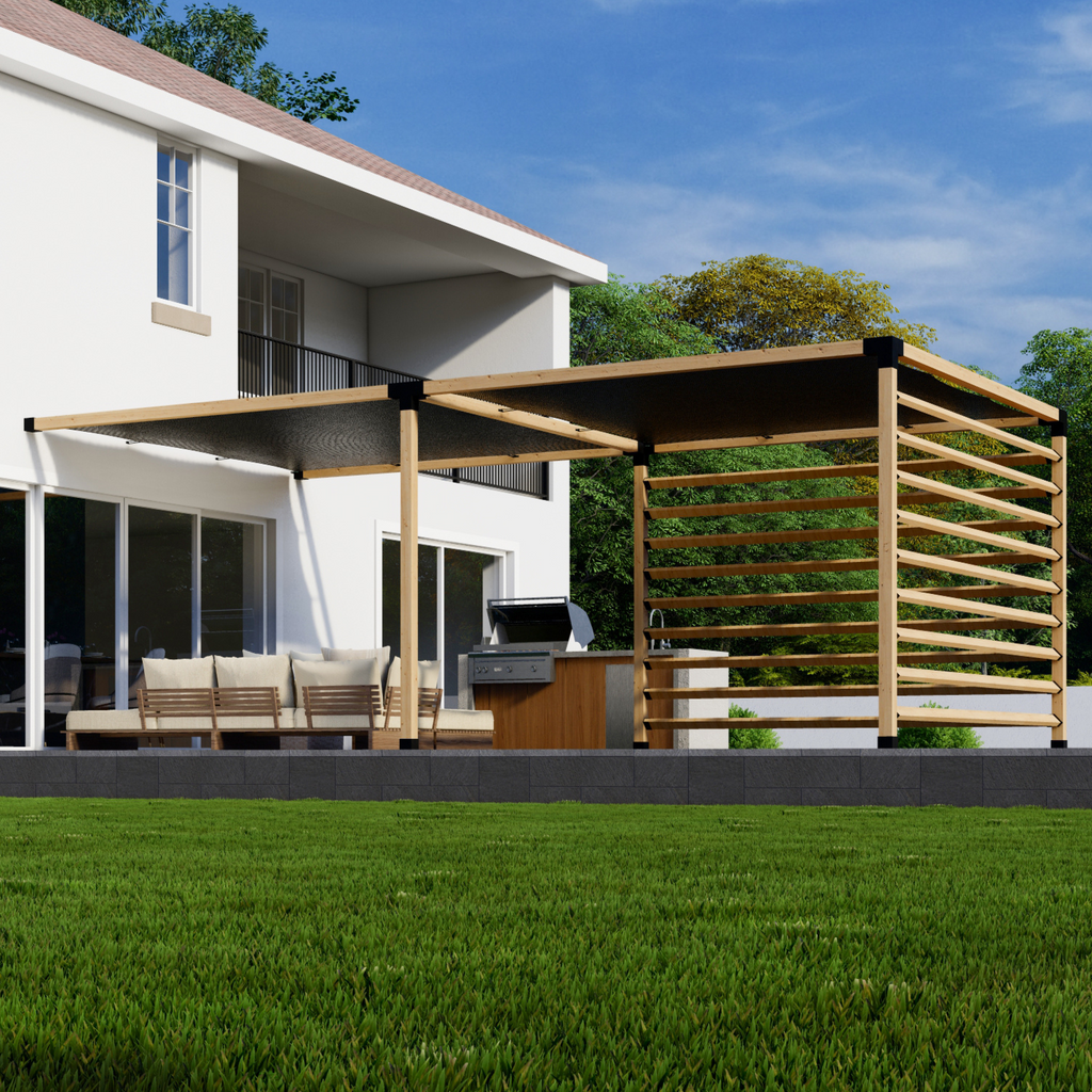 Kit for a Modern Pergola Over Deck
