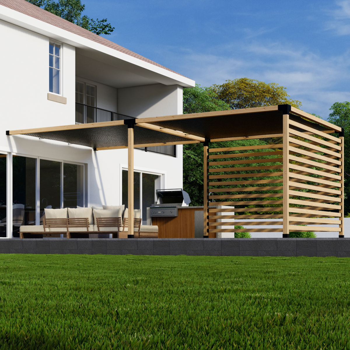 Kit for a Putting a Pergola on an Existing Deck
