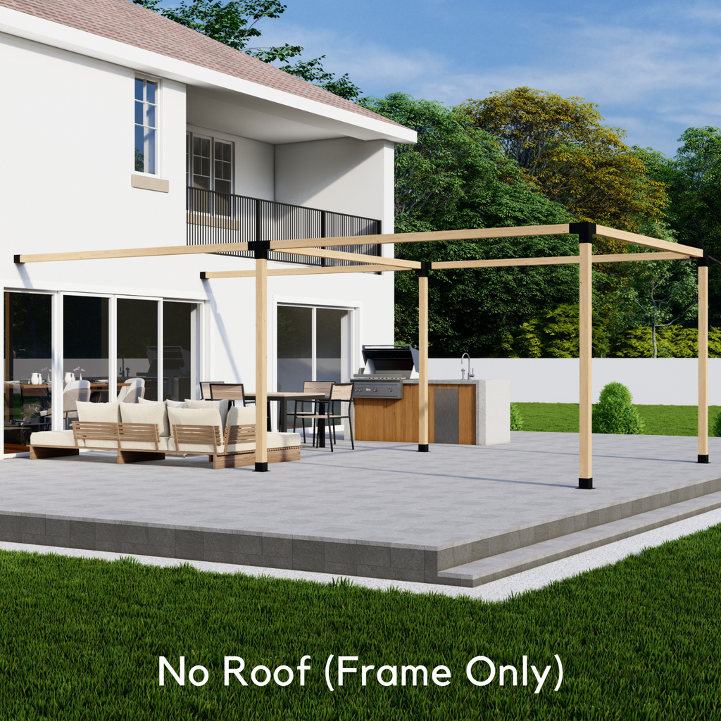 Pergola adossée à la maison 10x16 avec toit