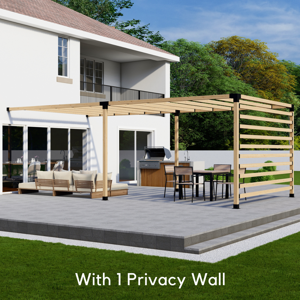 Kit for an Attached Pergola Over Porch