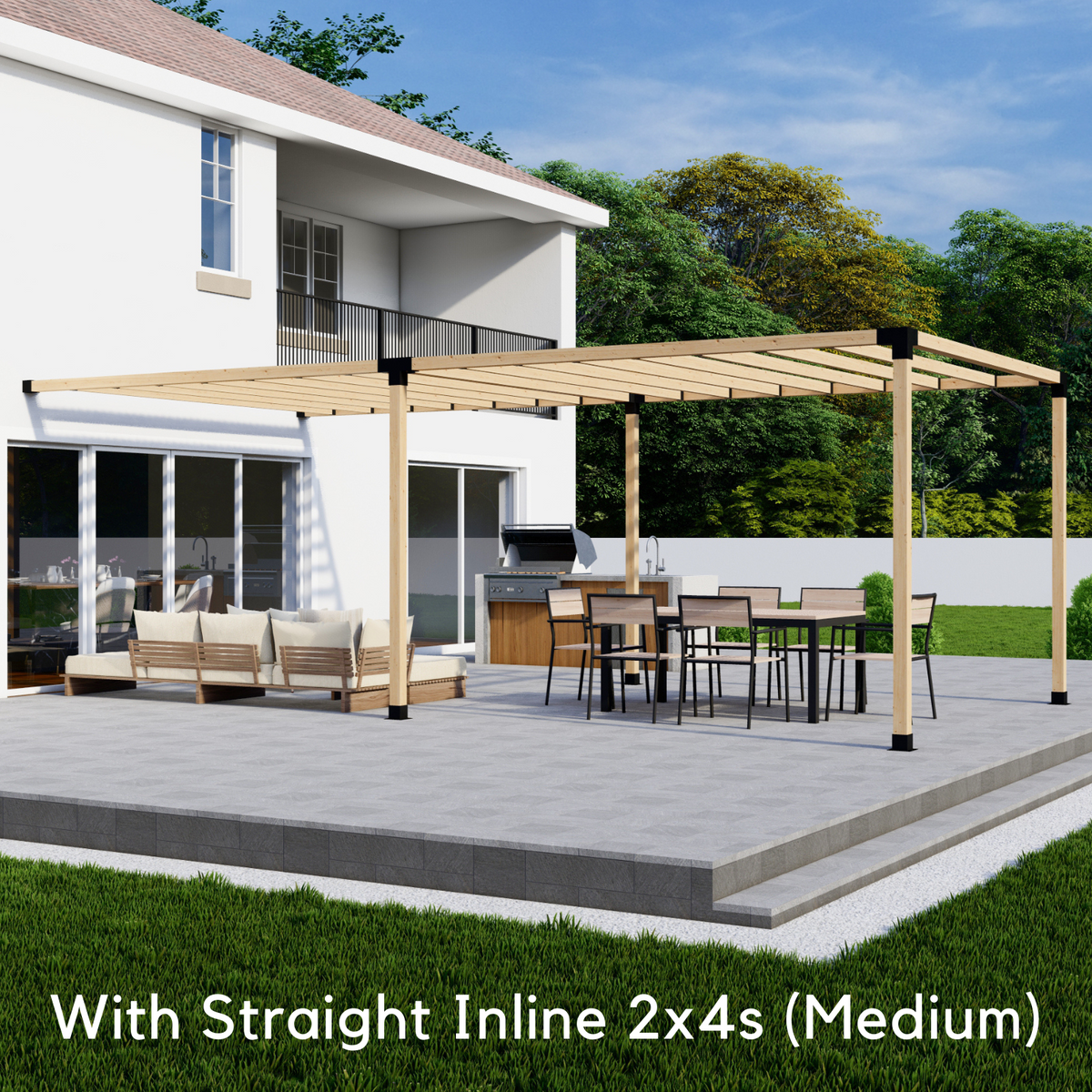 Kit for Open-Top Pergola Without Roof