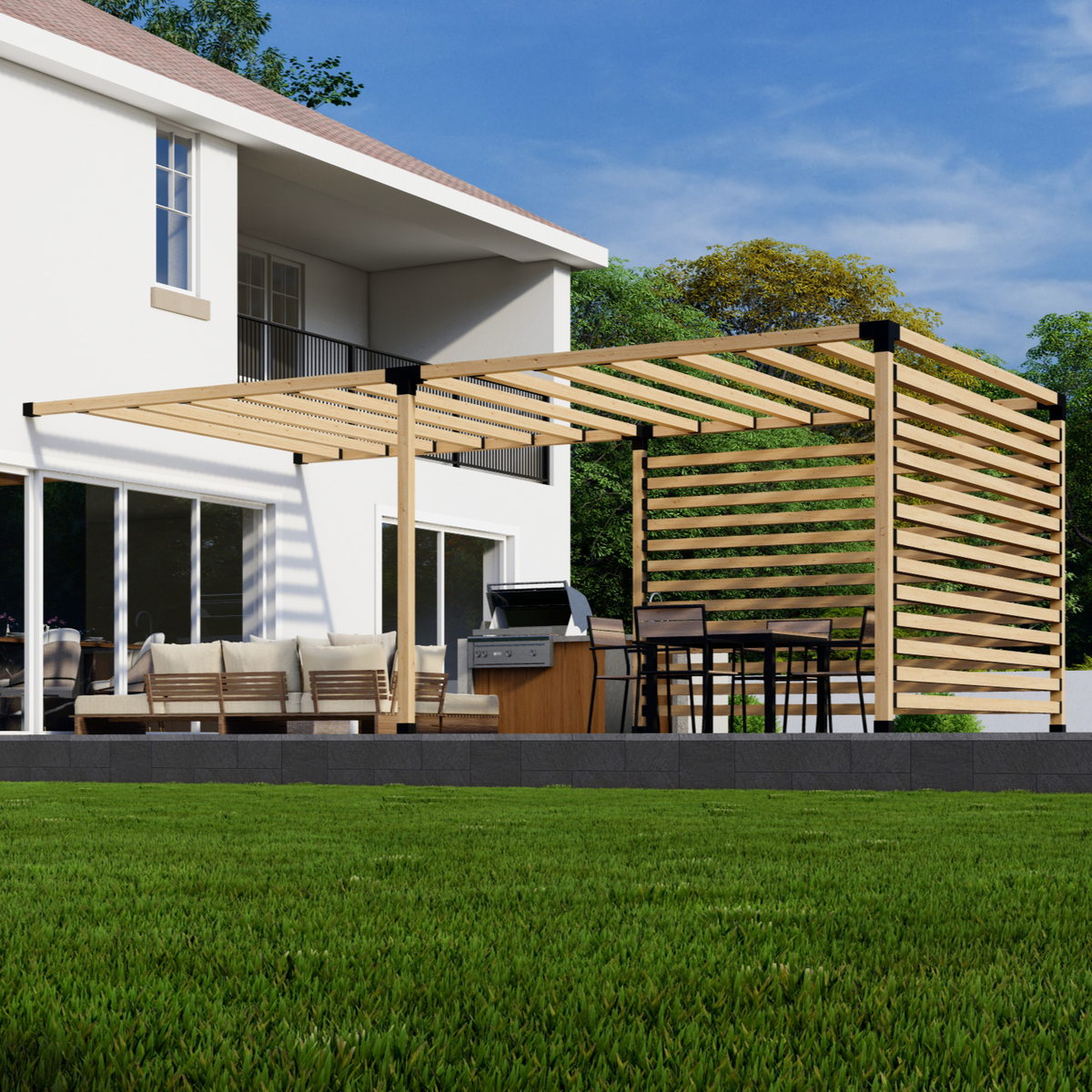Wall-Mounted Pergola Kit