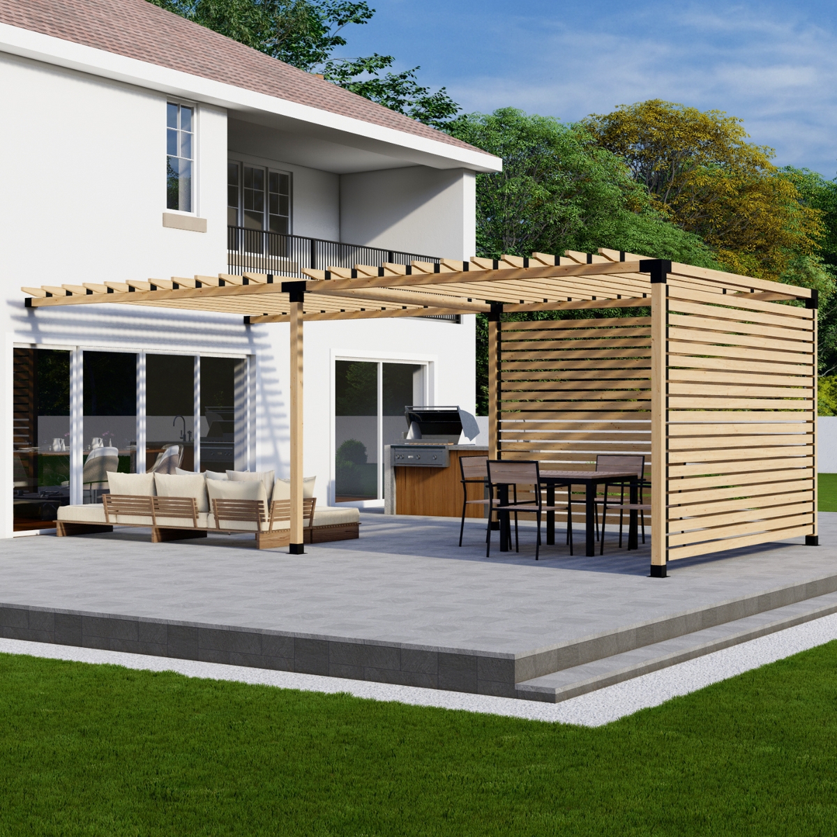 Kit for Tall or Short Pergola Attached to House