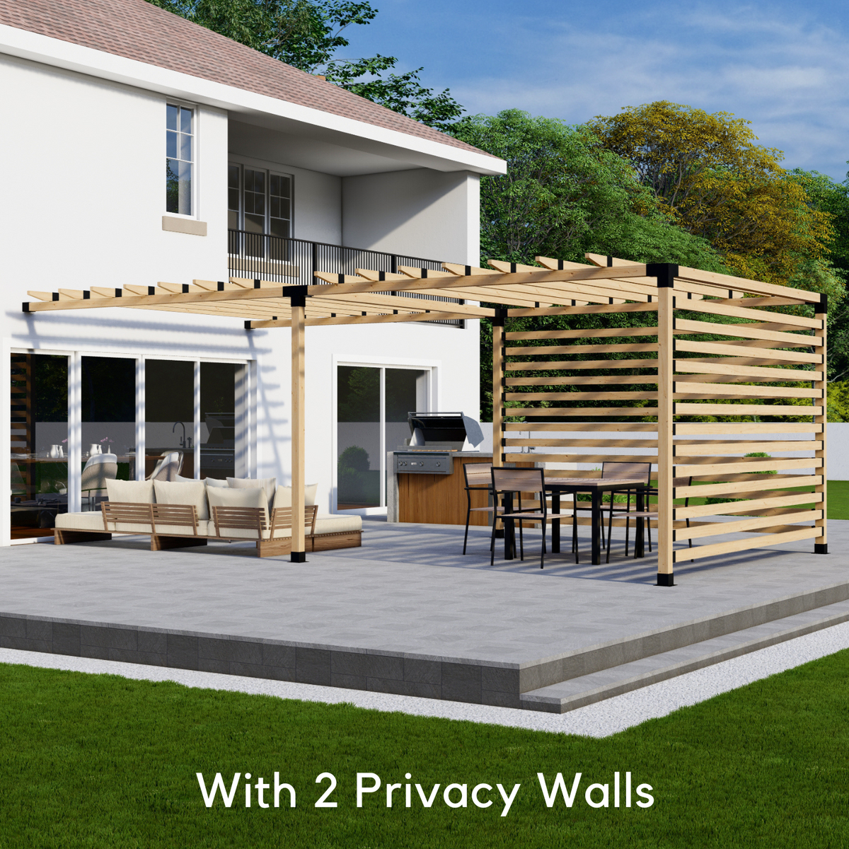 Bracket Kit for a Cedar Pergola Attached to House