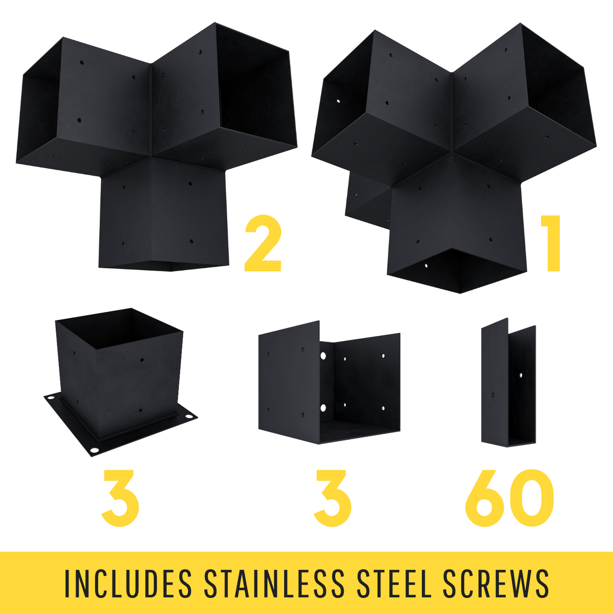Bracket Kit for a Wood Shade Pergola