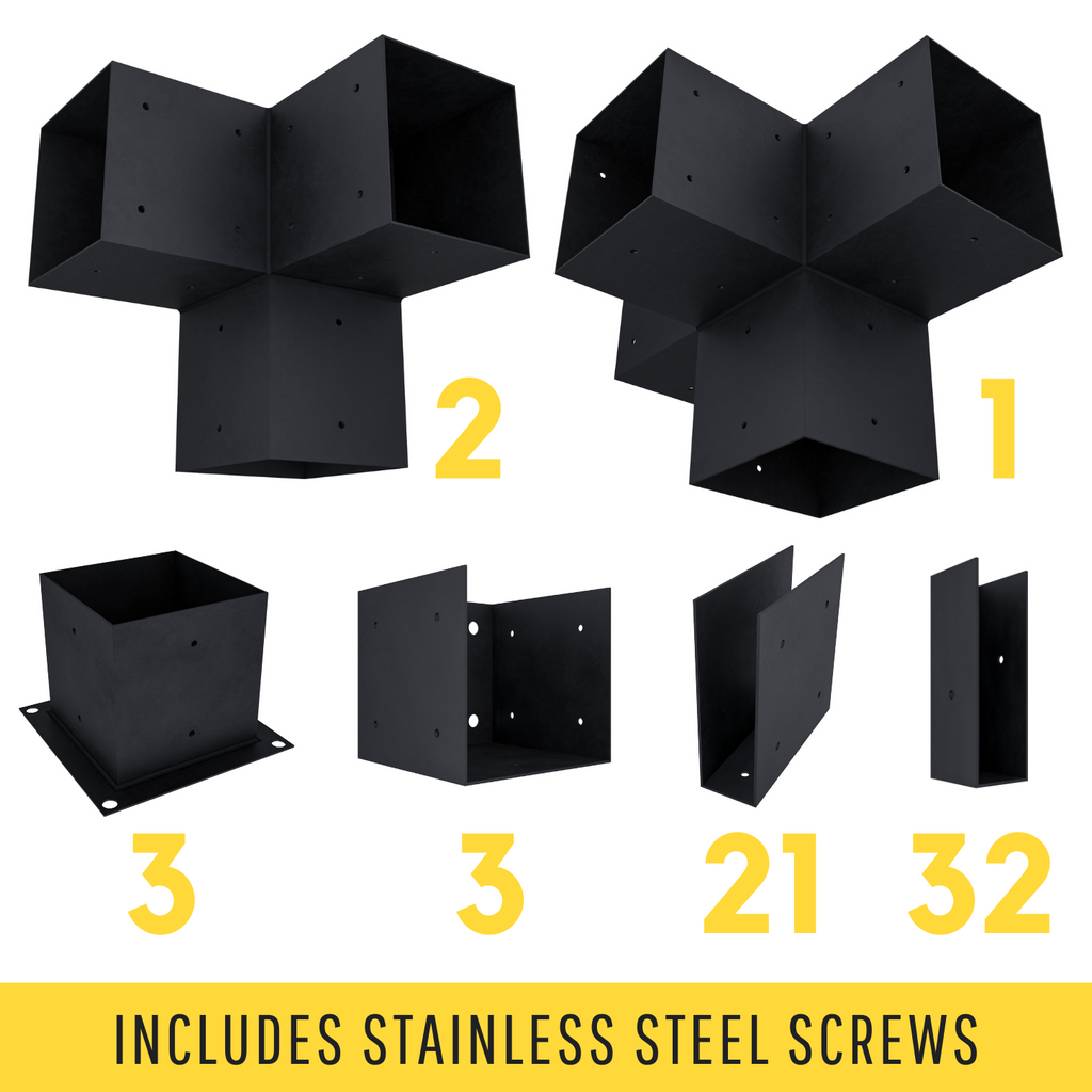 6x6 Heavy-Duty Pergola Brackets Kit