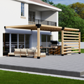 Bracket Kit for a Wood Shade Pergola