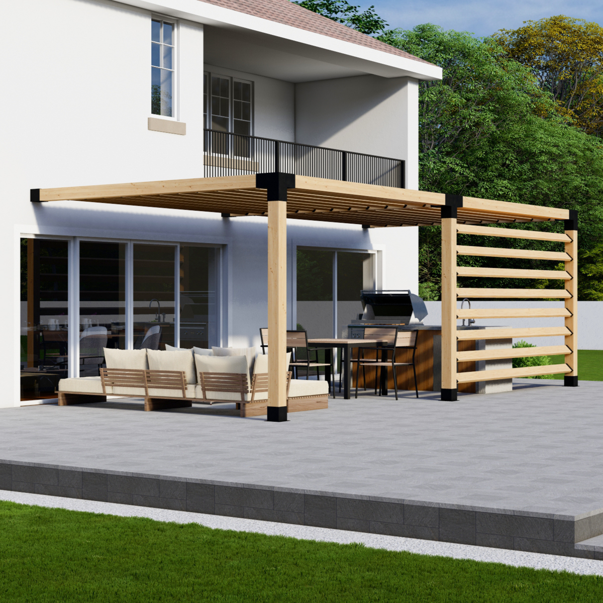 Bracket Kit for a Wood Shade Pergola