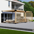 Kit for a Shade Pergola Attached to House