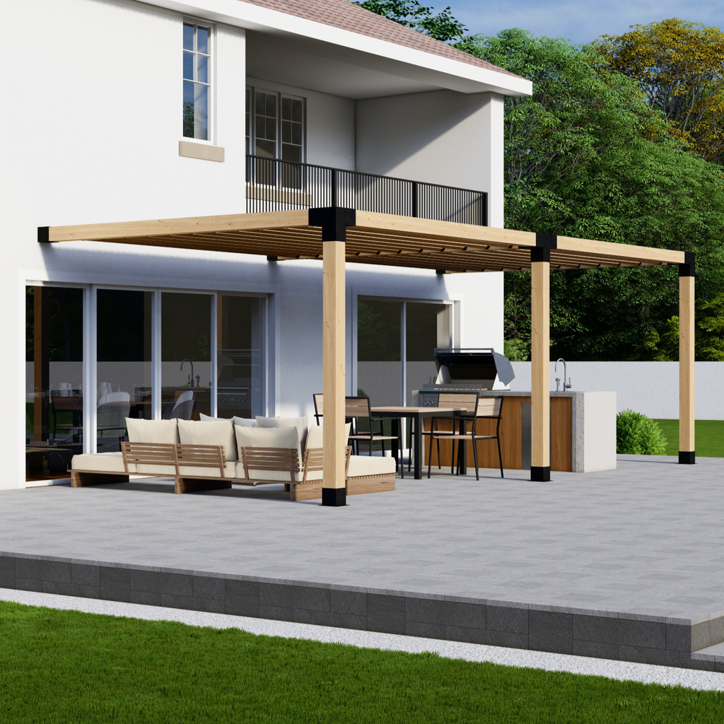 Kit for a Pergola Attached to a House