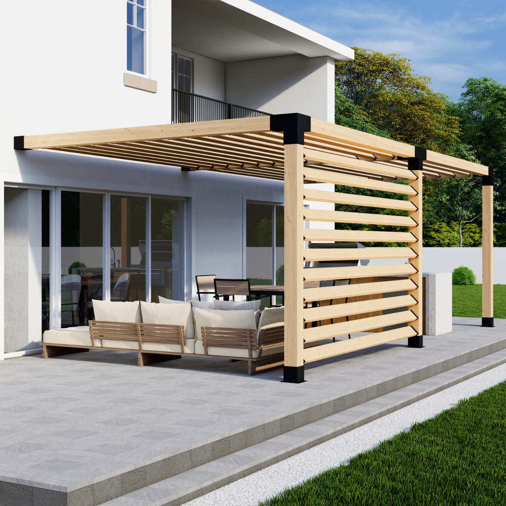 Kit for Building a Pergola Against a Wall