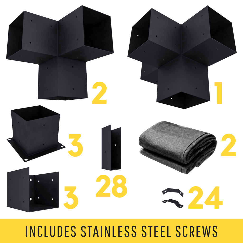 Kit for a Pergola With Screen Roof