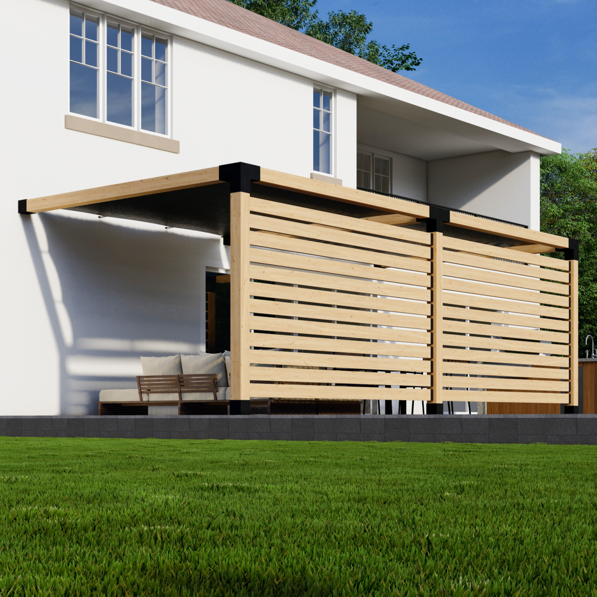 Kit for a Pergola + Pergola Sun Covers
