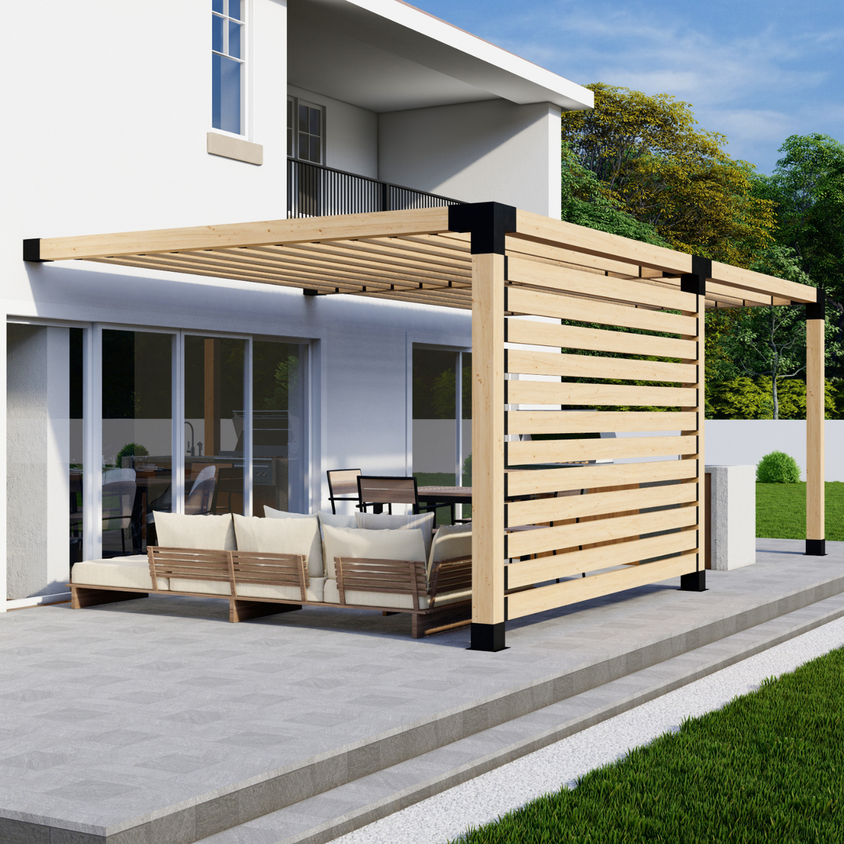 DIY Attached Pergola Kit