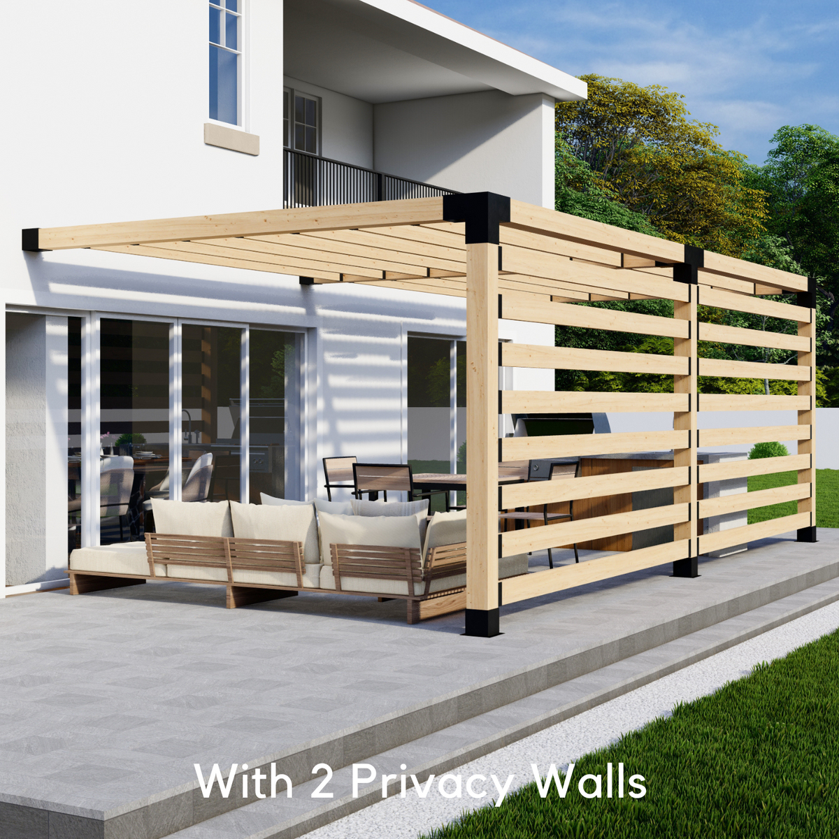 DIY Pergola Off House Kit - For Attached Pergola of Any Size
