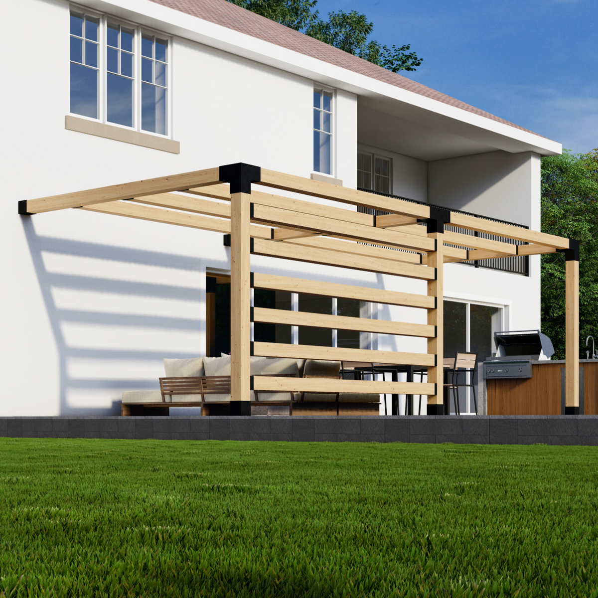 Modern Metal Pergola Brackets Kit