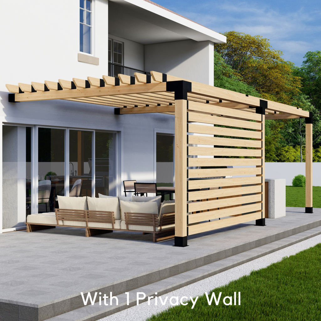 Kit for an Attached Pergola With Roof