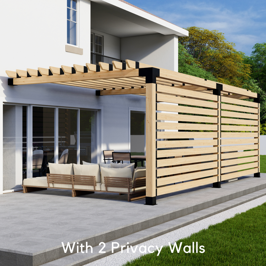 Kit for an Attached Pergola With Roof