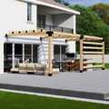 Backyard Covered Pergola Kit
