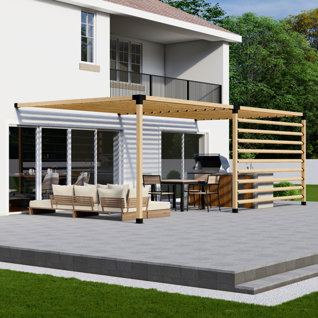 Kit for Building Steel and Wood Pergola