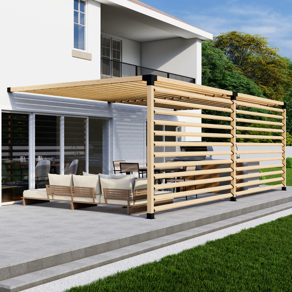 Steel Pergola Kit for a Backyard Pergola