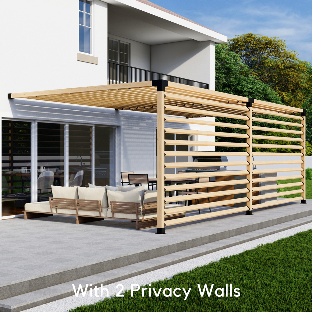 Kit for a Wall-Mounted One-Side Pergola