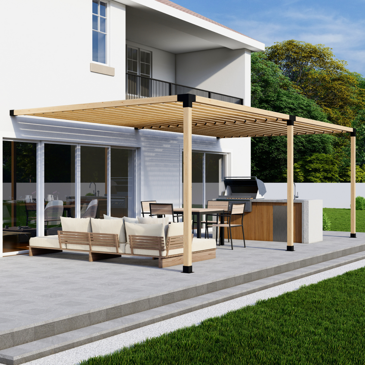 DIY Kit w/ Post Brackets for Pergola