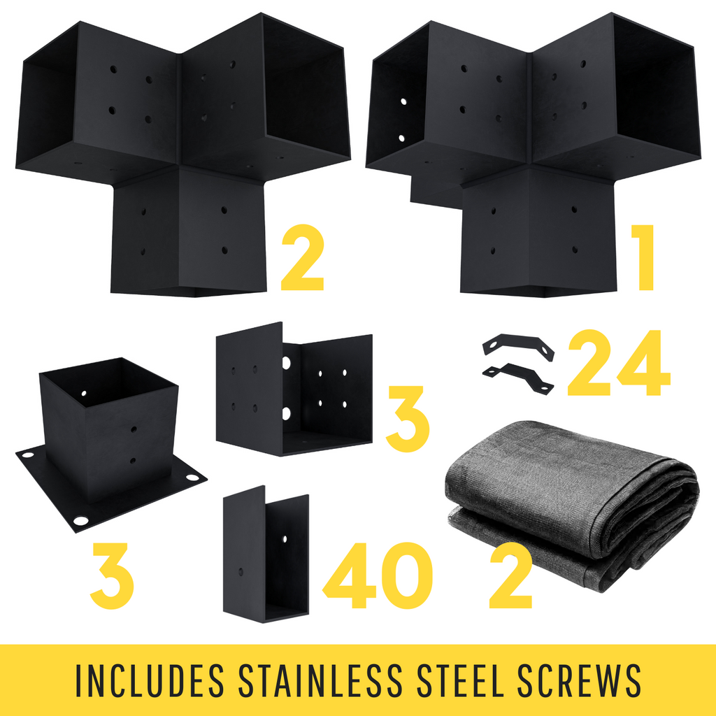 Kit for a Pergola With Top Shade
