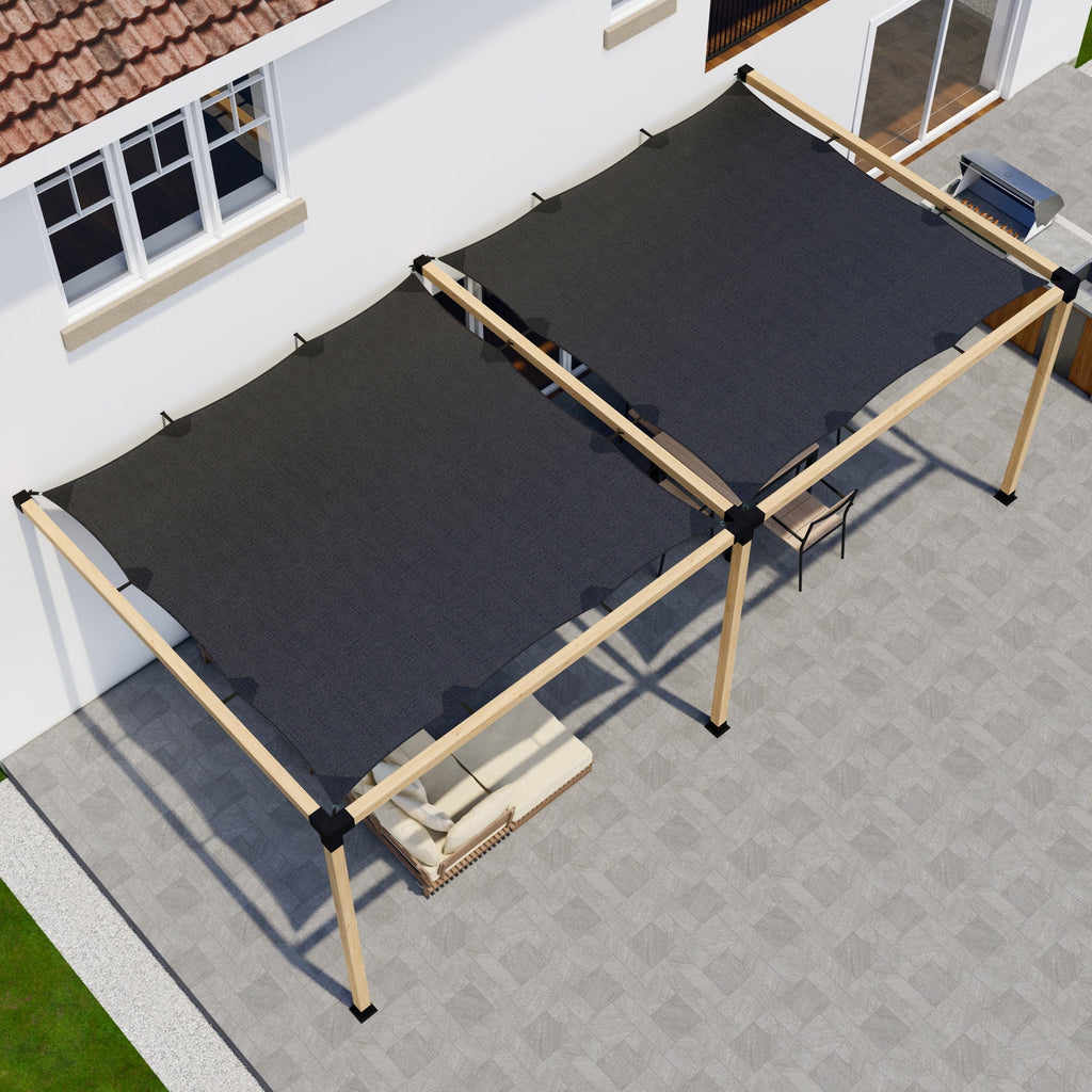 24' x 10' Pergola with Shade Covers
