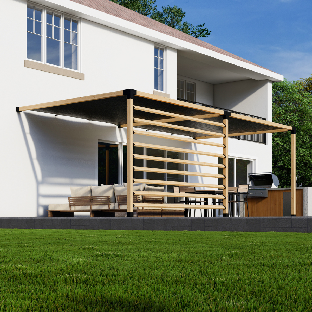 House-Mounted Pergola Kit