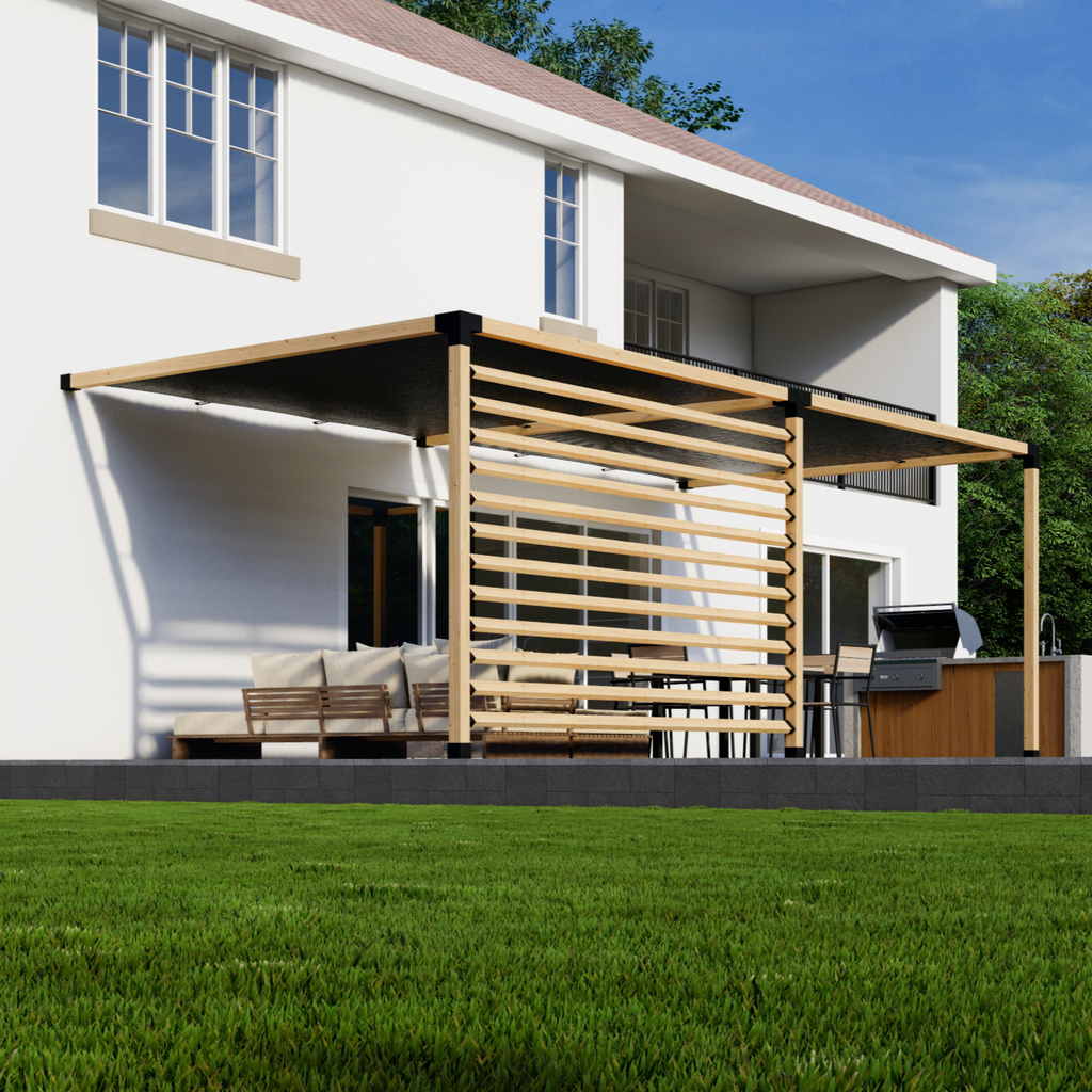 Kit for a Wood & Steel Modern Pergola