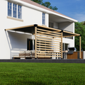Kit for a Wood & Steel Modern Pergola