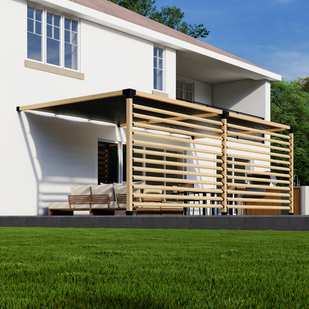 Kit for Pergola w/ 2 Pergola Top Shade Canopies