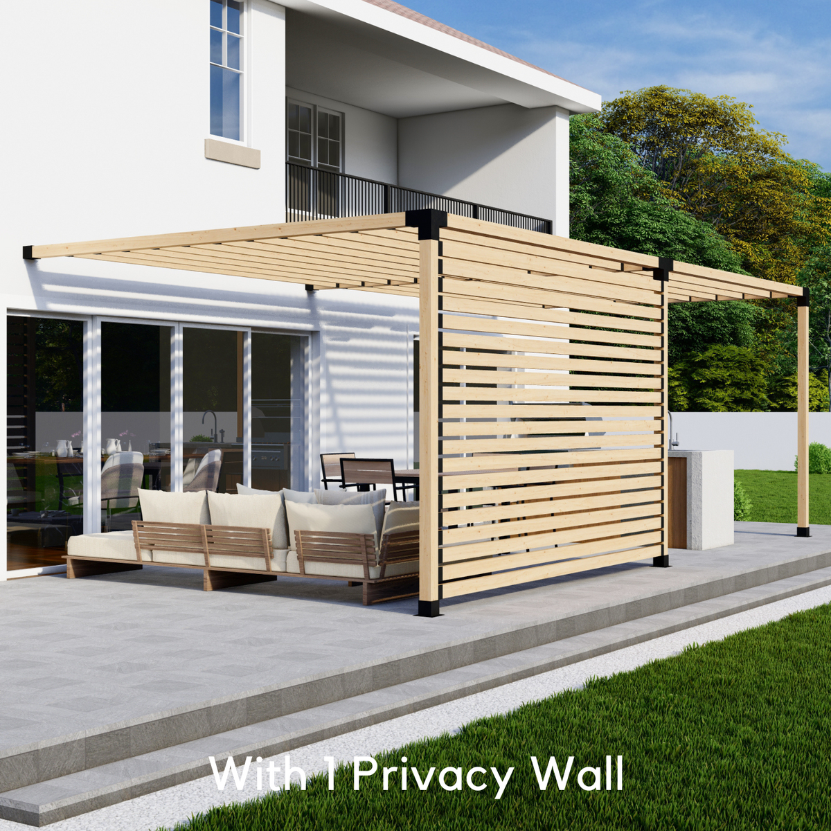 Bracket Kit for an Outdoor Wooden Shade Structure Pergola