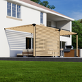 Kit for a Wall-Mounted Pergola With Roof
