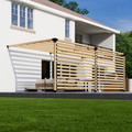 DIY Kit for Covered Pergola Attached to House