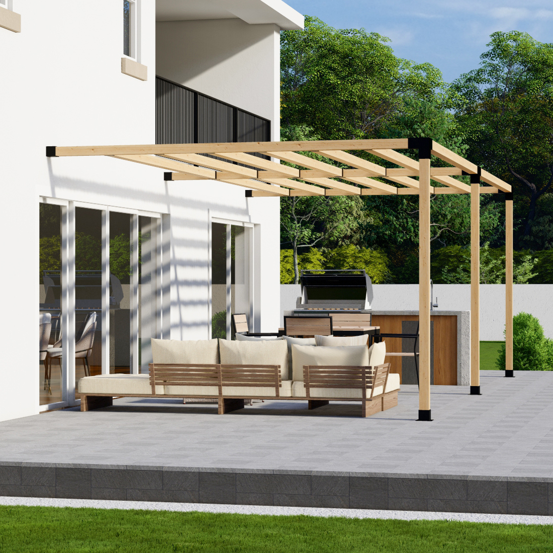 House-Attached Pergola Kit